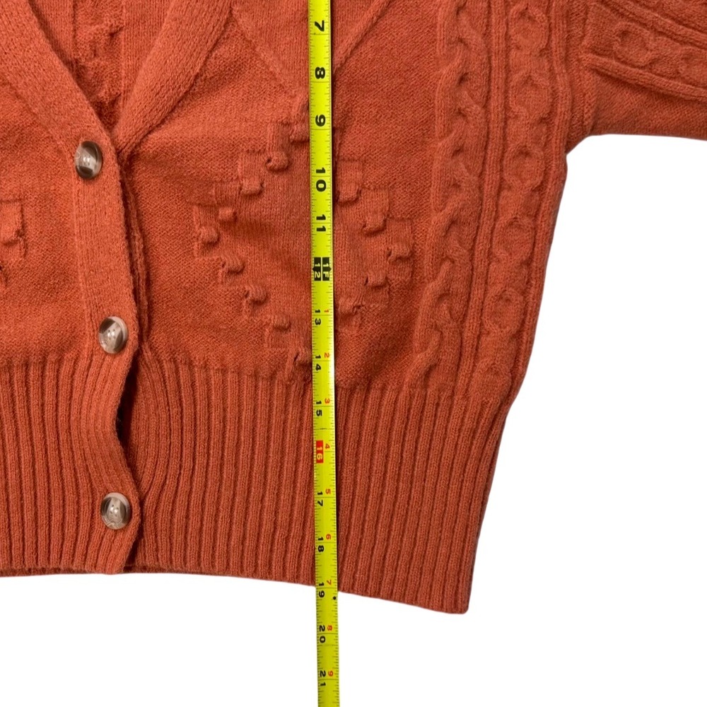 ALLSTATETOGETHER Cropped Cable Knit Cardigan Swea… - image 6